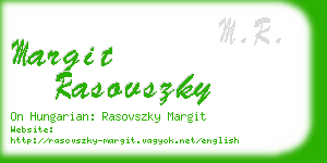 margit rasovszky business card